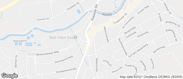 Karte mit Standort von Philippi´s Backstube Bad Vilbel