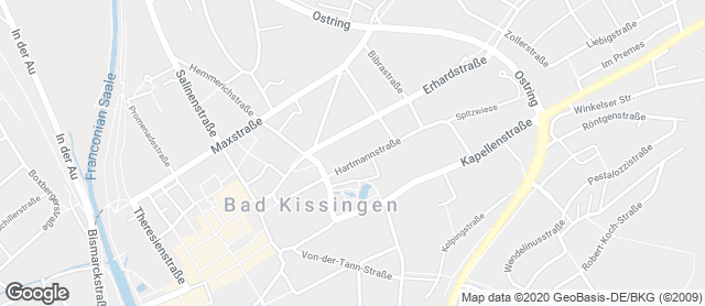 Karte mit Standort von Bäckerei Schmitt GmbH Filiale Norma Bad Kissingen