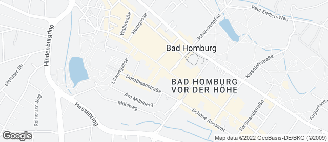 Karte mit Standort von biokaiser Bad Homburg