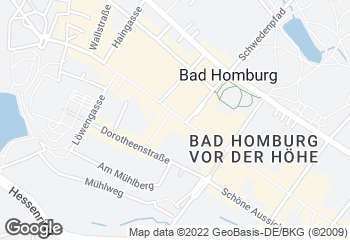 Karte mit Standort von biokaiser Bad Homburg