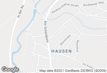 Karte mit Standort von Bäckerei Hedrich