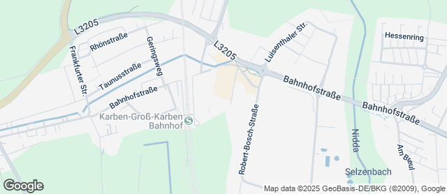 Karte mit Standort von Bäckerei Künkel GmbH  Karben-Kloppenheim