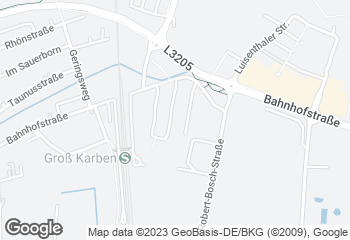 Karte mit Standort von Bäckerei Künkel GmbH  Karben-Kloppenheim