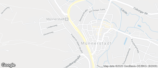 Karte mit Standort von Bäckerei Schmitt GmbH Filiale im Netto Münnerstadt