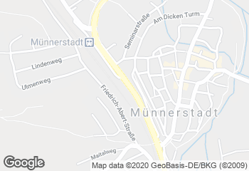 Karte mit Standort von Bäckerei Schmitt GmbH Filiale im Netto Münnerstadt