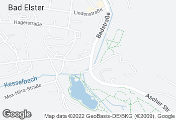 Karte mit Standort von Café Bad Elster