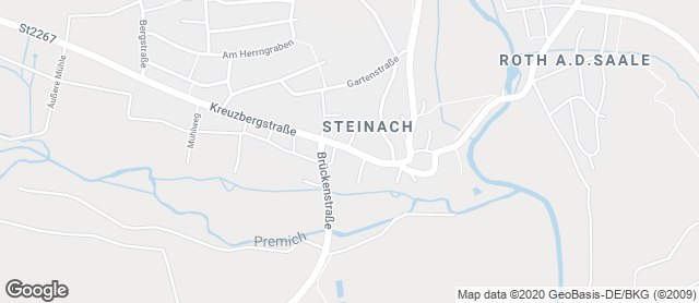 Karte mit Standort von Bäckerei Schmitt GmbH Filiale Steinach