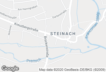 Karte mit Standort von Bäckerei Schmitt GmbH Filiale Steinach