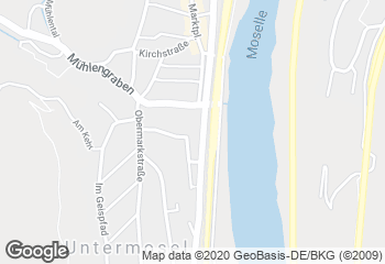 Karte mit Standort von Vollkornbäckerei Barth Gmbh REWE-Center Kobern-Gondorf