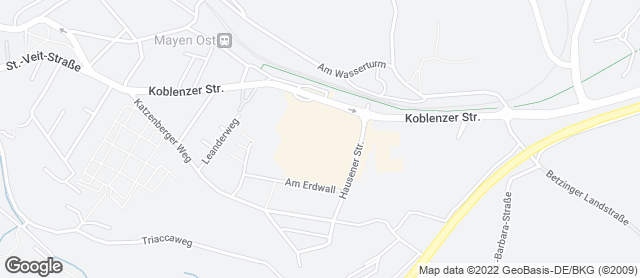 Karte mit Standort von Bäckerei "Die Lohners" - Mayen
