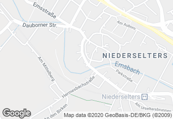 Karte mit Standort von Bäckerei Laux-Filiale Niederselters