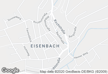 Karte mit Standort von Bäckerei Laux -Filiale Eisenbach