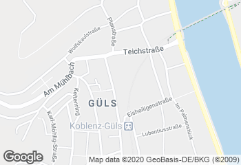 Karte mit Standort von Vollkornbäckerei Barth Gmbh REWE-Center Güls