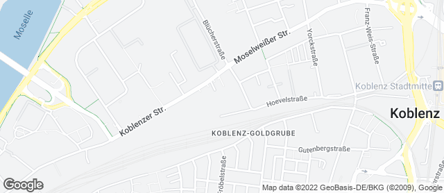 Karte mit Standort von Bäckerei "Die Lohners" - Koblenz-Moselweiß