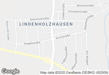 Karte mit Standort von Bäckerei Laux - Filiale Lindenholzhausen