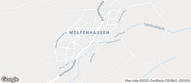 Karte mit Standort von Bäckerei Laux - Filiale Wolfenhausen