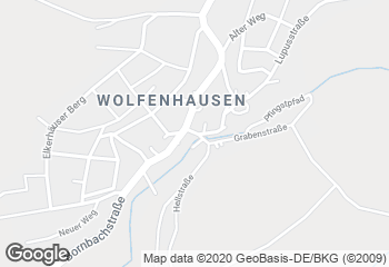 Karte mit Standort von Bäckerei Laux - Filiale Wolfenhausen