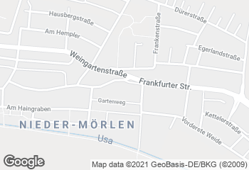 Karte mit Standort von Bäckerei Künkel GmbH  Bad Nauheim  Nieder-Mörlen