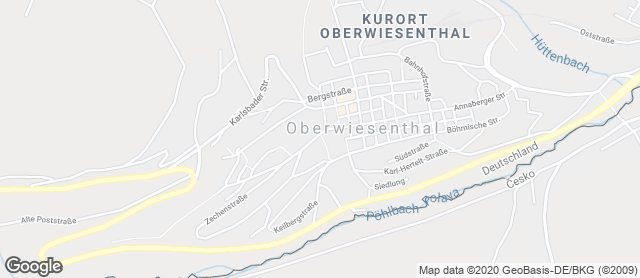 Karte mit Standort von Bäckerei Lang Filiale Oberwiesenthal