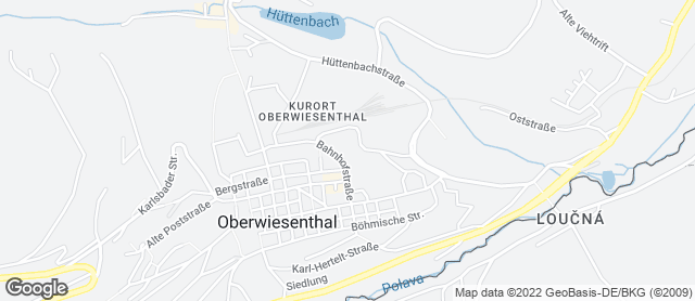 Karte mit Standort von Bäckerei Roscher - Edeka Oberwiesenthal