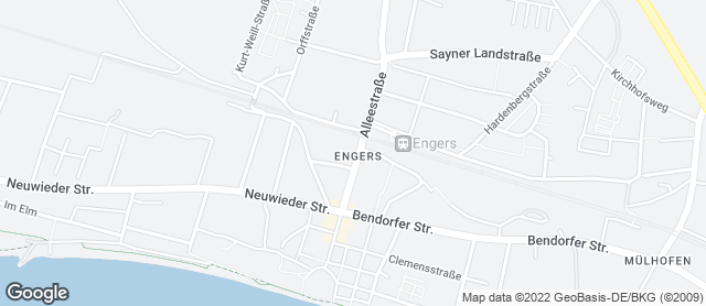 Karte mit Standort von Bäckerei "Die Lohners" - Neuwied Engers