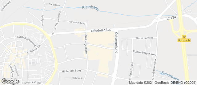 Karte mit Standort von Bäckerei Künkel GmbH   REWE