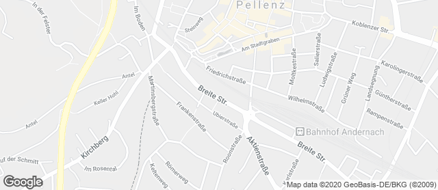 Karte mit Standort von Rewe Andernach