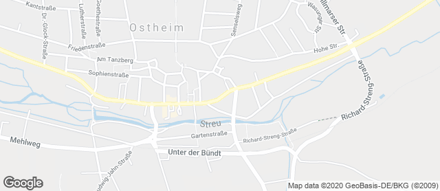 Karte mit Standort von Bäckerei Schmitt GmbH Filiale im Netto Ostheim v. d. Rhön