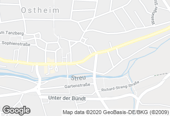 Karte mit Standort von Bäckerei Schmitt GmbH Filiale im Netto Ostheim v. d. Rhön