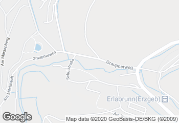 Karte mit Standort von Bäckerei Lang Filiale Erlabrunn