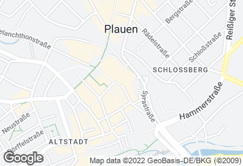 Karte mit Standort von Filiale in der Stadtgalerie Plauen