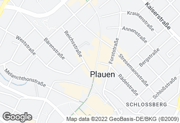 Karte mit Standort von Filiale in den Kolonnaden Plauen
