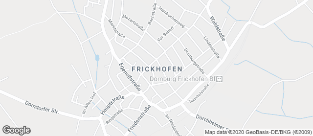 Karte mit Standort von Mühlenbäckerei Rudolf Jung GmbH Filiale Frickhofen