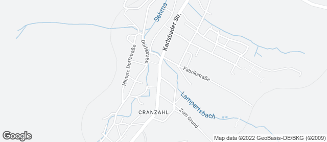 Karte mit Standort von Bäckerei Roscher - Cranzahl