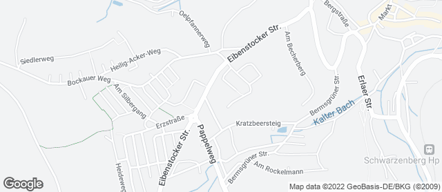 Karte mit Standort von Bäckerei Roscher - Netto Schwarzenberg