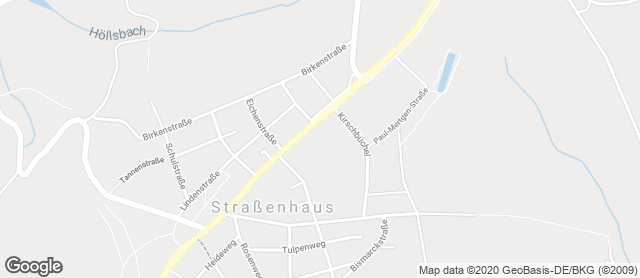 Karte mit Standort von Rewe Straßenhaus