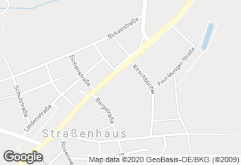 Karte mit Standort von Rewe Straßenhaus