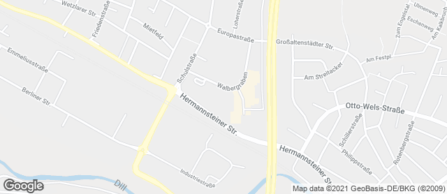 Karte mit Standort von Bäckerei Moos  REWE