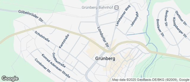 Karte mit Standort von Bäckerei Künkel GmbH  Grünberg Kaffeehaus