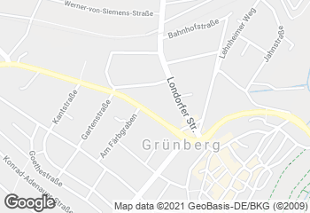 Karte mit Standort von Bäckerei Künkel GmbH  Grünberg Kaffeehaus