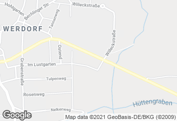 Karte mit Standort von Bäckerei Volkmann Netto Werdorf