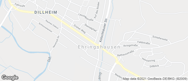 Karte mit Standort von Bäckerei Künkel GmbH  Ehringshausen