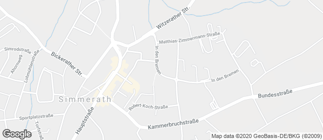 Karte mit Standort von Bäckerei Moss KG