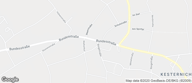 Karte mit Standort von Bäckerei Andreas Neuß in Kesternich