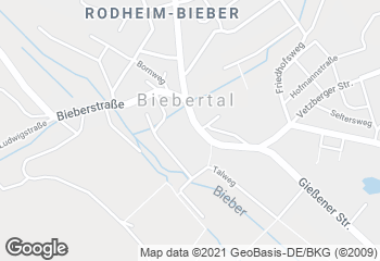 Karte mit Standort von Bäckerei Künkel GmbH   Biebertal
