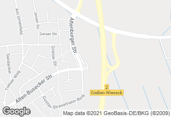 Karte mit Standort von Bäckerei Volkmann Edeka Wieseck