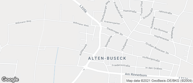 Karte mit Standort von Bäckerei Volkmann Edeka Alten-Buseck