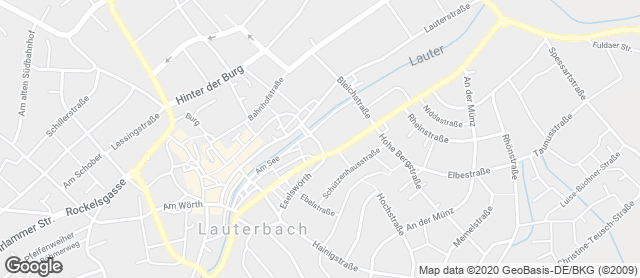 Karte mit Standort von Bäckerei Becker