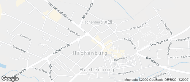 Karte mit Standort von Backhaus Hehl Löwencafé Hachenburg