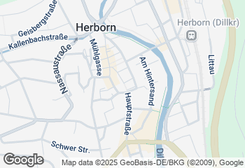 Karte mit Standort von Bäckerei Künkel GmbH Herborn